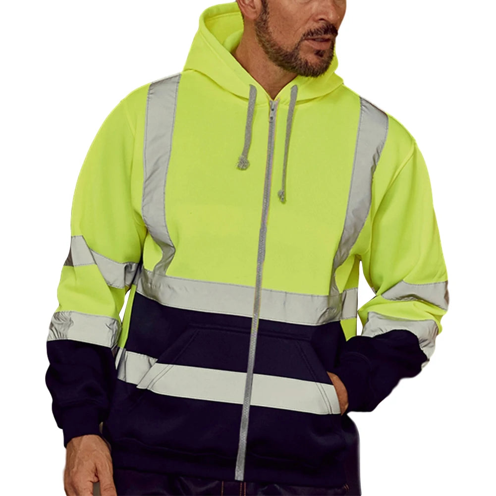Reflective Work Hoodie – High Visibility For Construction
