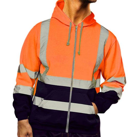 Reflective Work Hoodie – High Visibility For Construction